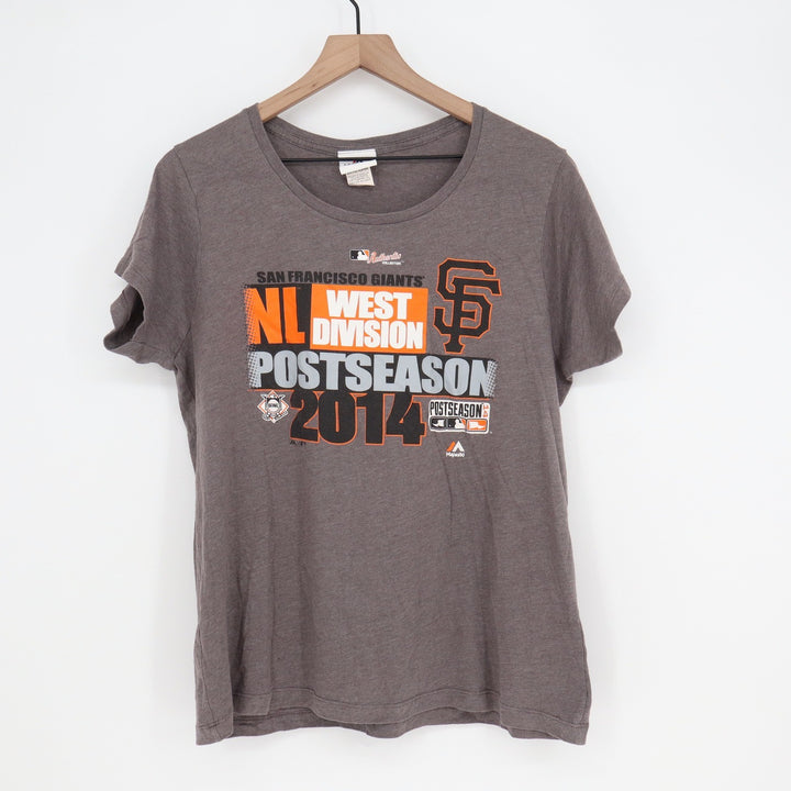 Majestic San Francisco Giants 2014 NL West Postseason Gray Graphic T-Shirt XL