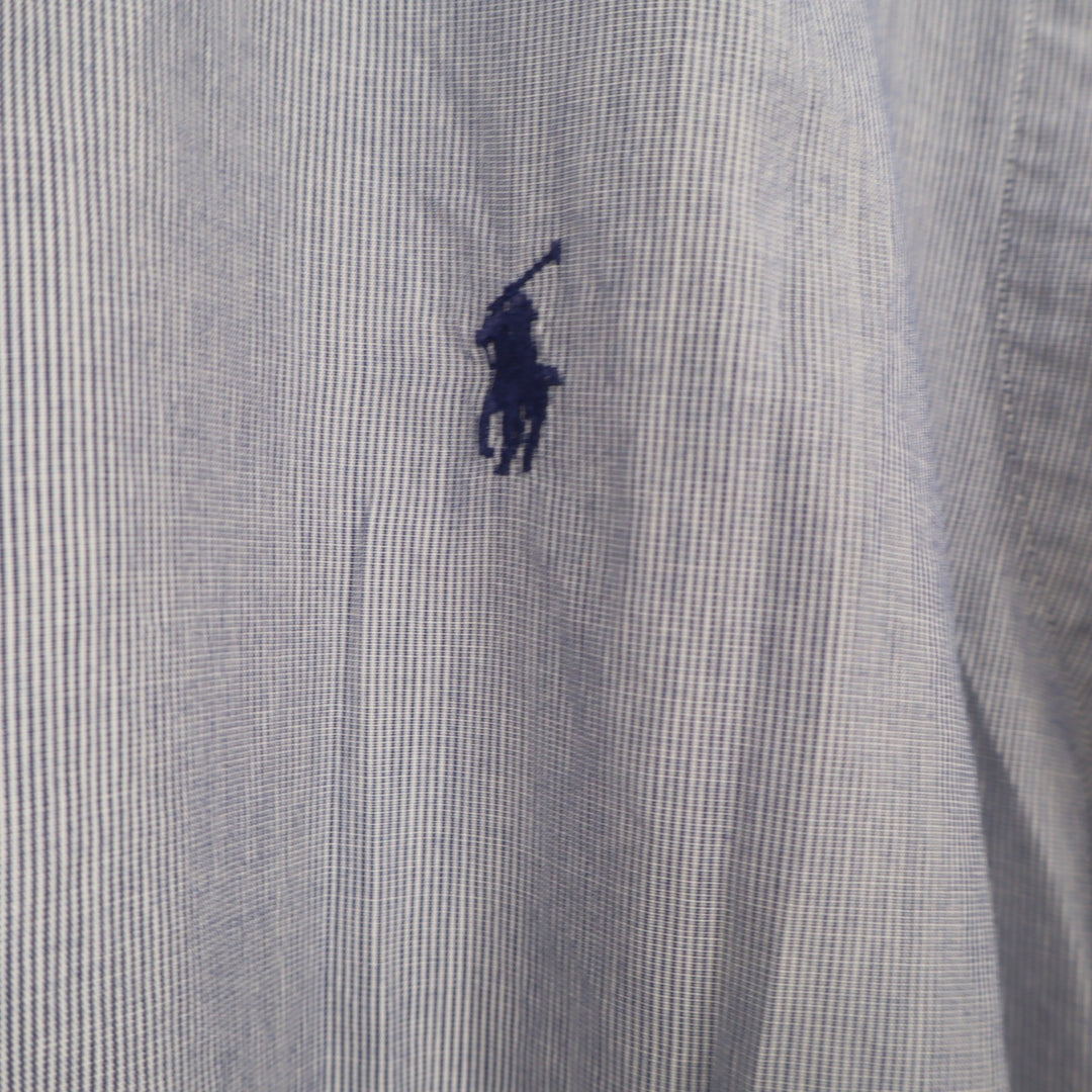 Polo Ralph Lauren Button-Down Mens 15.5 34/35 Lowell Blue Micro-Stripe Excellent
