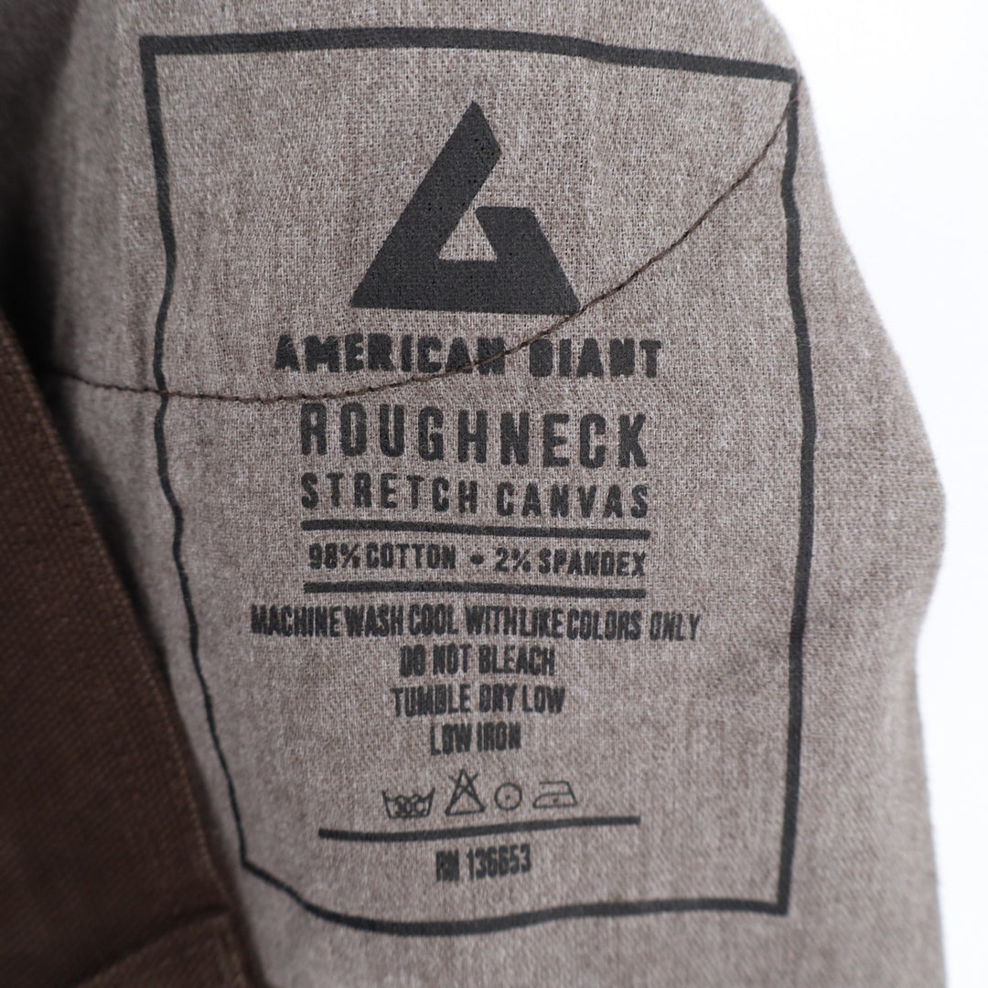 American Giant Roughneck Pants Men 34x34 Brown Cotton Stretch 5-Pockets Straight