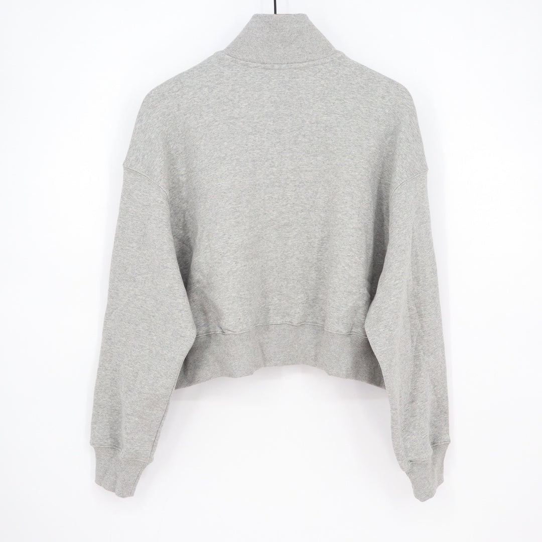Nike Women Phoenix Crop QTR Zi USA Hockey Grey Fleece Pullover Large