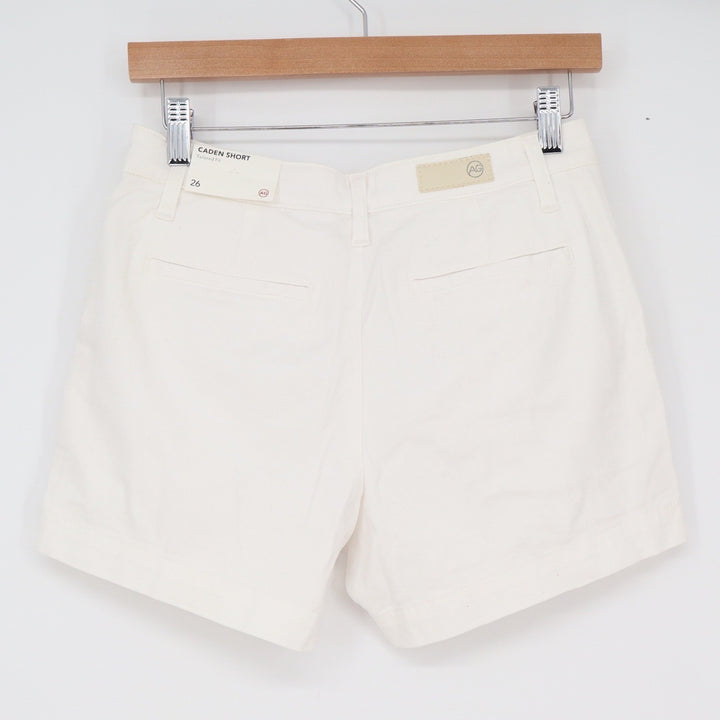 AG Shorts Womens 26 Caden Short Tailored Fit White Italian Fabric NEW