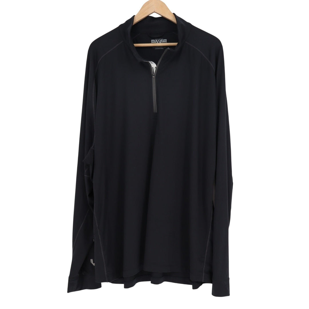 Levelwear Athleisure Mens 3XL Black Stretch Quarter Zip Long Sleeve Performance