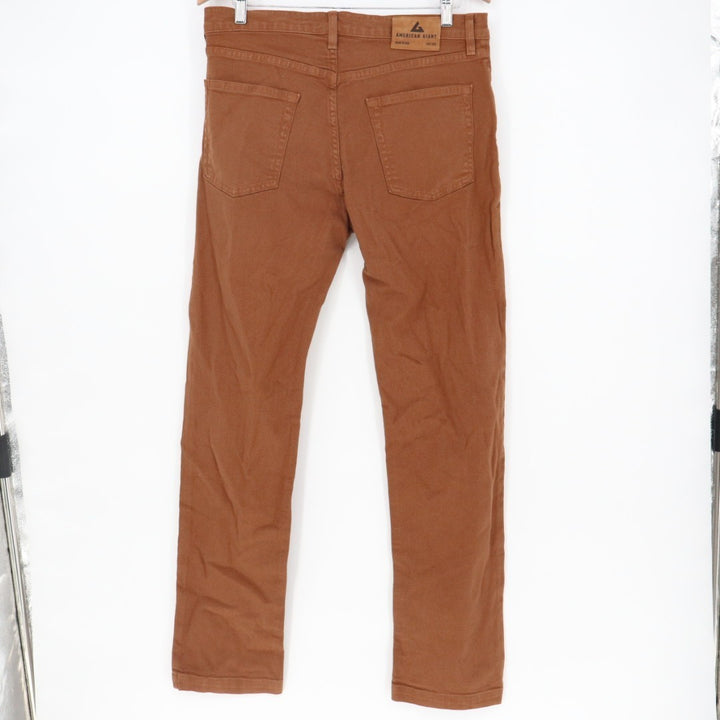 American Giant Roughneck Jeans Mens 32x32 Rust Stretch High Rise Straight Leg