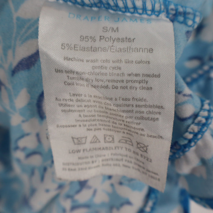 Draper James Blue White Floral Sleeveless Ruffle Hem Nightgown S/M Sleep Dress
