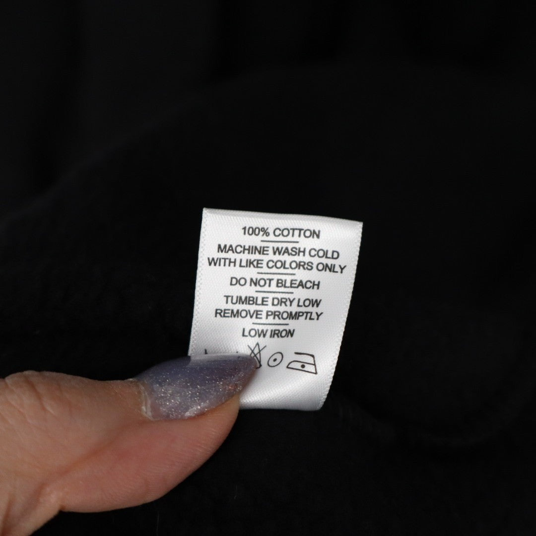 American Giant Fleece Long Coat Women XS/S Black Cotton Waist Belt Pocket Hooded
