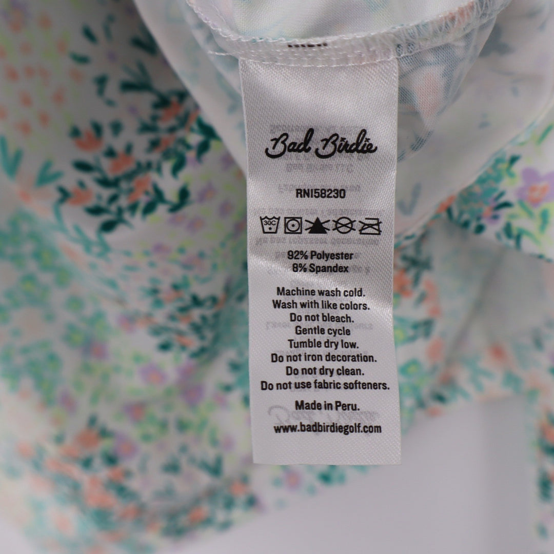 Bad Birdie UV Long Sleeve Floral Quarter Zip Golf Top Spring Has Sprung XL NEW