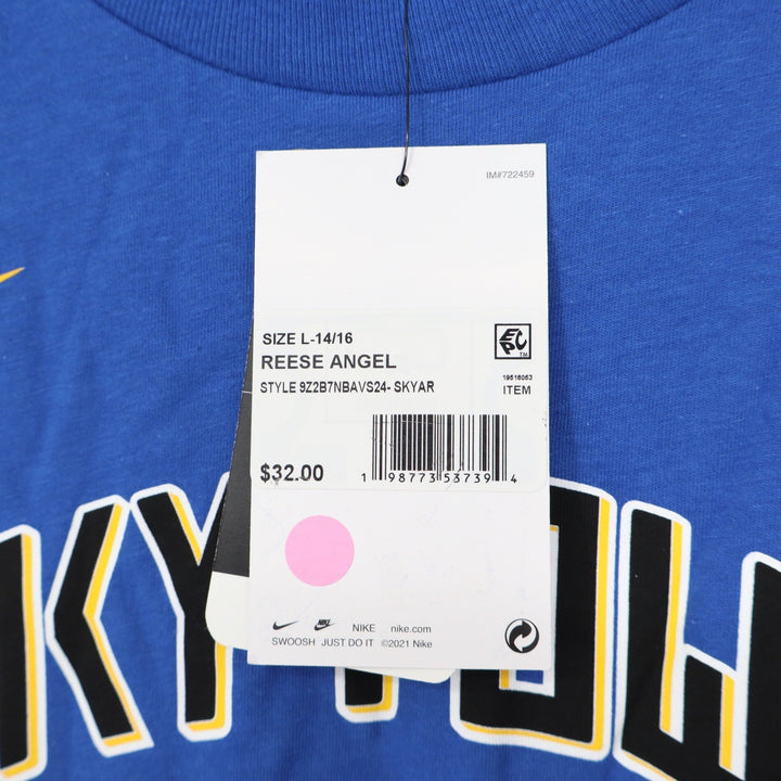 Nike Chicago Sky Angel Reese Skytown Rebel Edition T-Shirt Blue Youth L 14/16