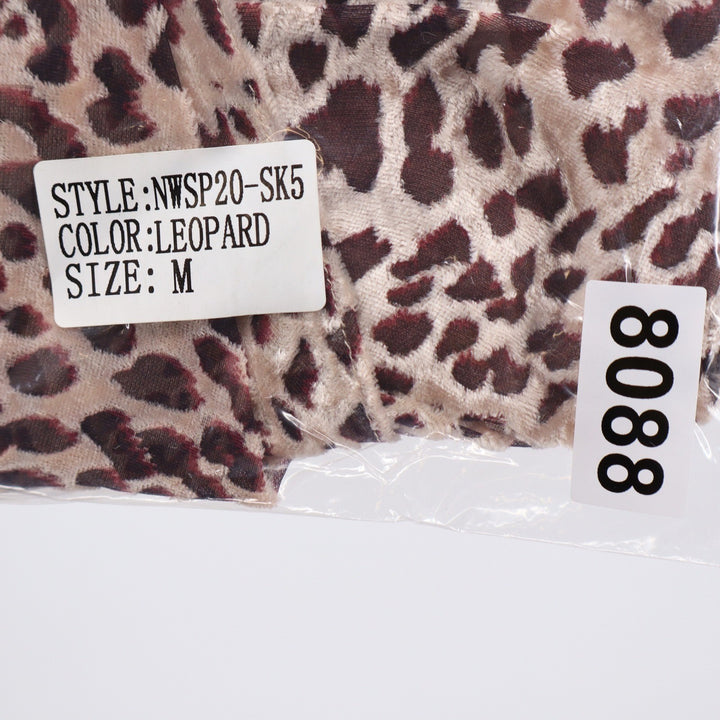 Naked Wardrobe Leopard Print Ruched Mini Skirt Brown Size M
