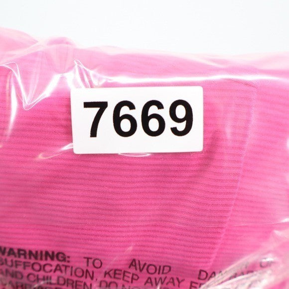 Naked Wardrobe Hot Pink Ribbed Side Slit Pants Size L