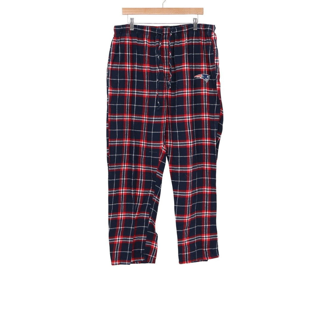 NFL Team Apparel New England Patriots Plaid Lounge Pajama Pants Mens XXL