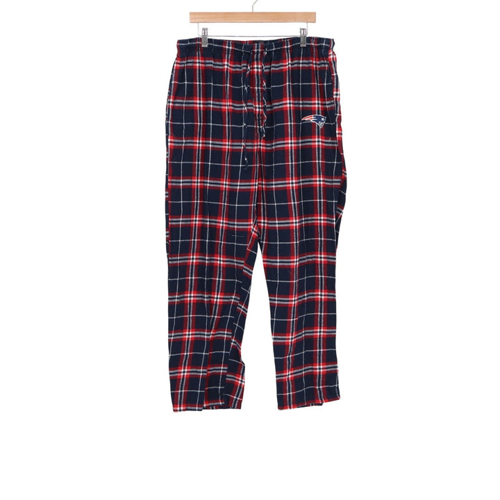 NFL Team Apparel New England Patriots Plaid Lounge Pajama Pants Mens XXL