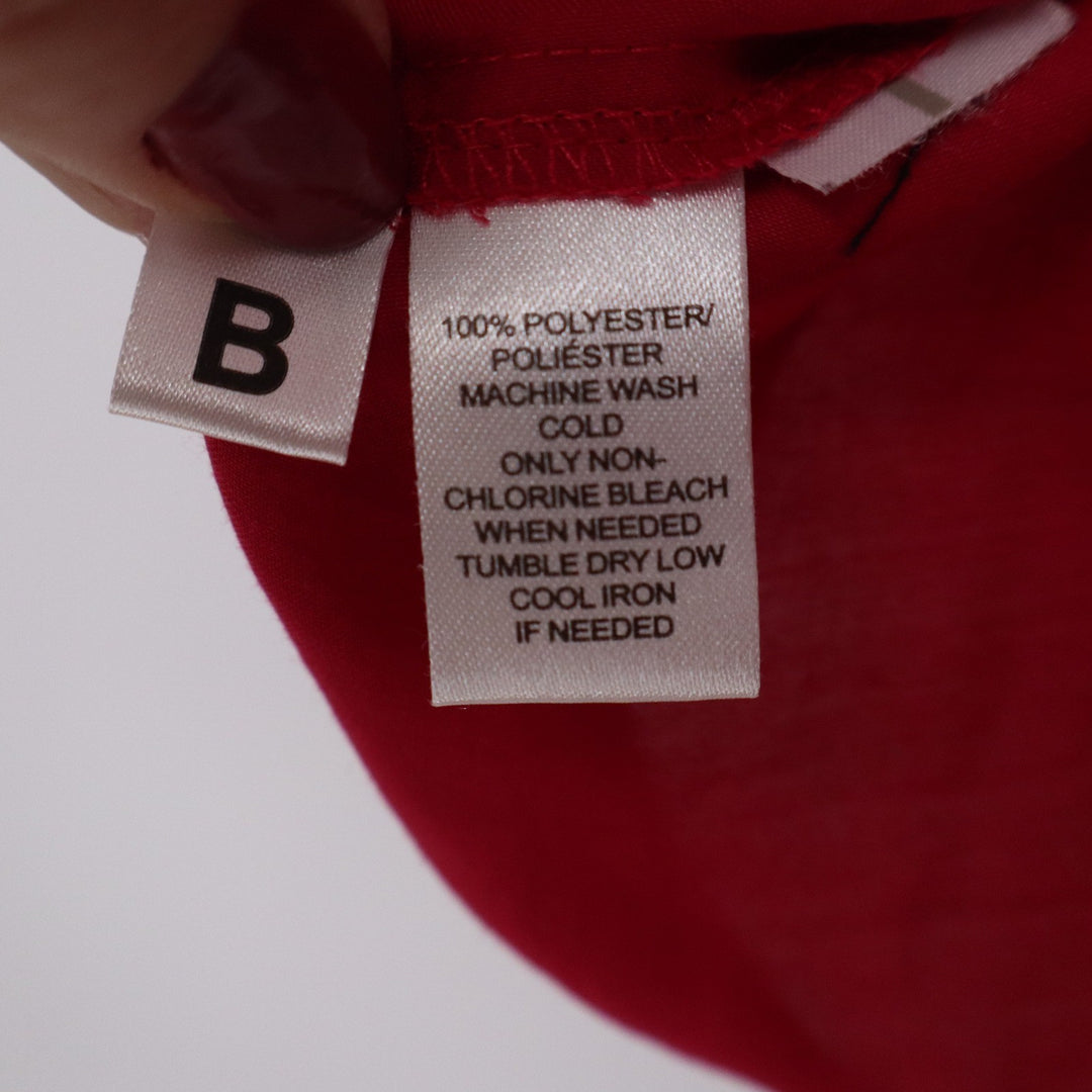 Ann Taylor LOFT Petites Red Sleeveless Pleated Neck Shell Blouse Top LP