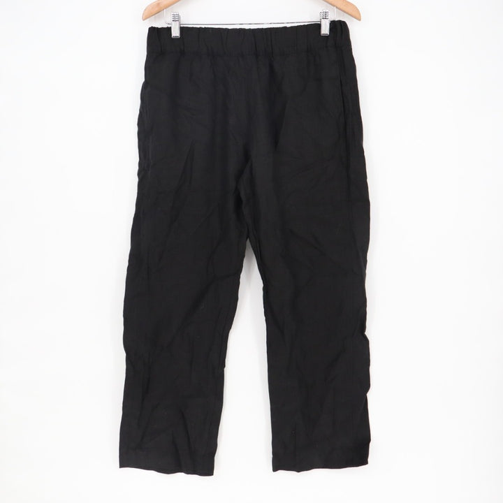 American Giant Pants Womens Medium Black High Rise Elastic Waist Straight Leg