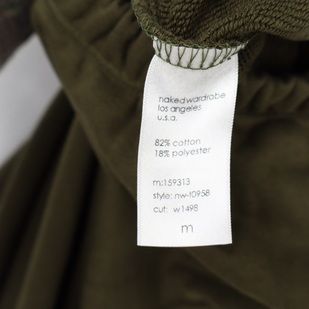 Naked Wardrobe Olive Green Straight Leg Sweatpants Medium
