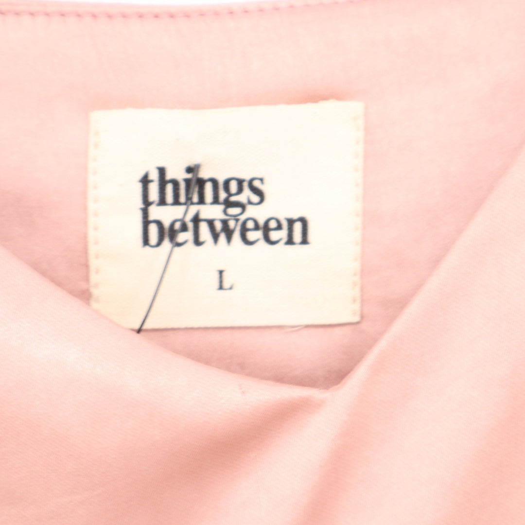 Things Between Mauve Pink Silky Slip Dress Empire Waist Mini L
