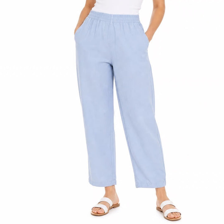 Old Navy Womens Small Light Blue High Rise Straight Comfort Waistband Pants