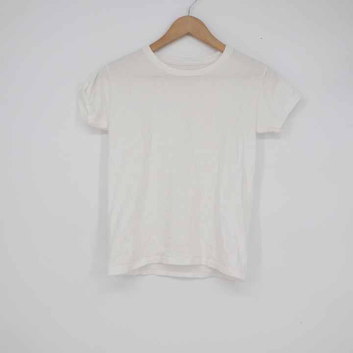 Fruit of the Loom White Cotton Crew Neck Short Sleeve T-Shirt Kids Medium 10-12
