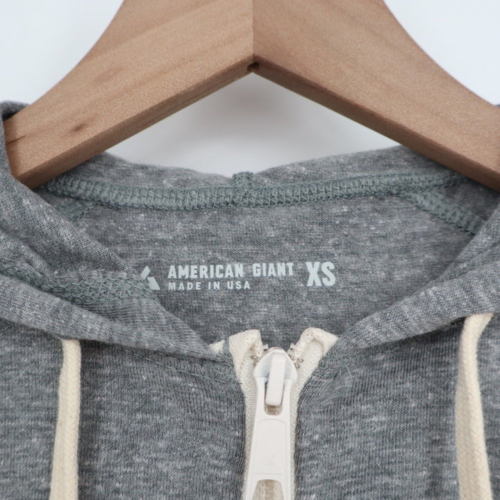 American Giant Women's Lightweight Full Zip Size XS Made In USA