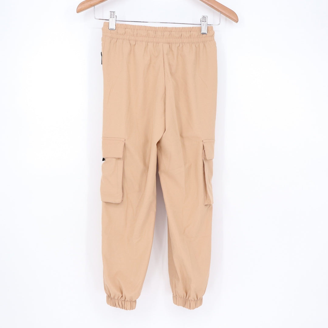 Jordan Girls Hemp Utility Cargo Joggers Tan Beige 45C654-X0L Small 8-10 NWT