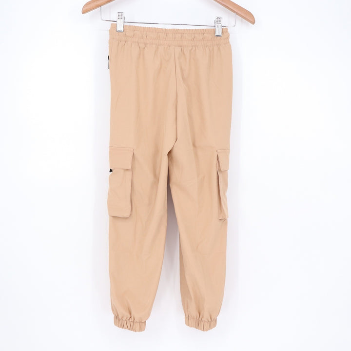 Jordan Girls Hemp Utility Cargo Joggers Tan Beige 45C654-X0L Small 8-10 NWT