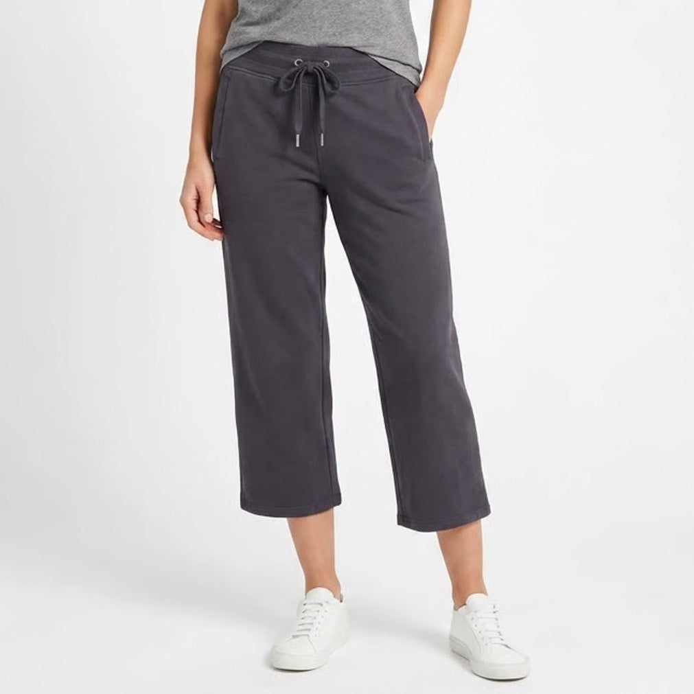 Calvin Klein Performance Crop Sweatpants Womens S Purple Side Pockets Drawstring