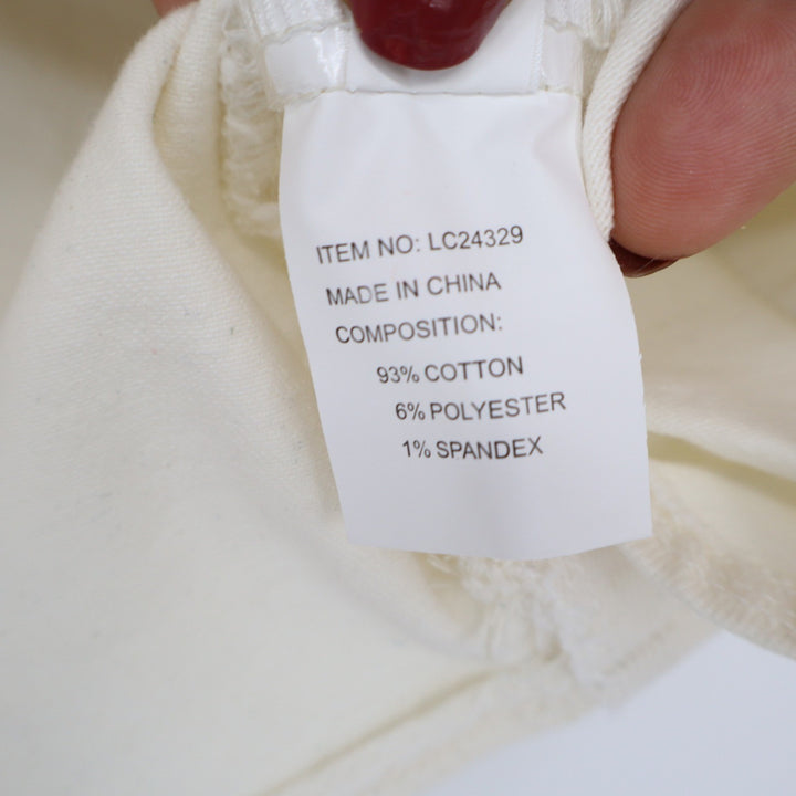 Lizette Collection Pant Set Women's L Off White Wide Leg Vest NEW