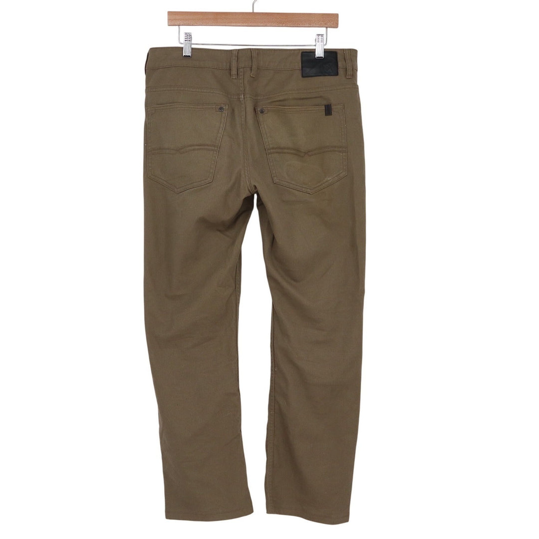 Buffalo David Bitton Sam-X Slim Straight Stretch Pants Mens 32x32 Olive Brown