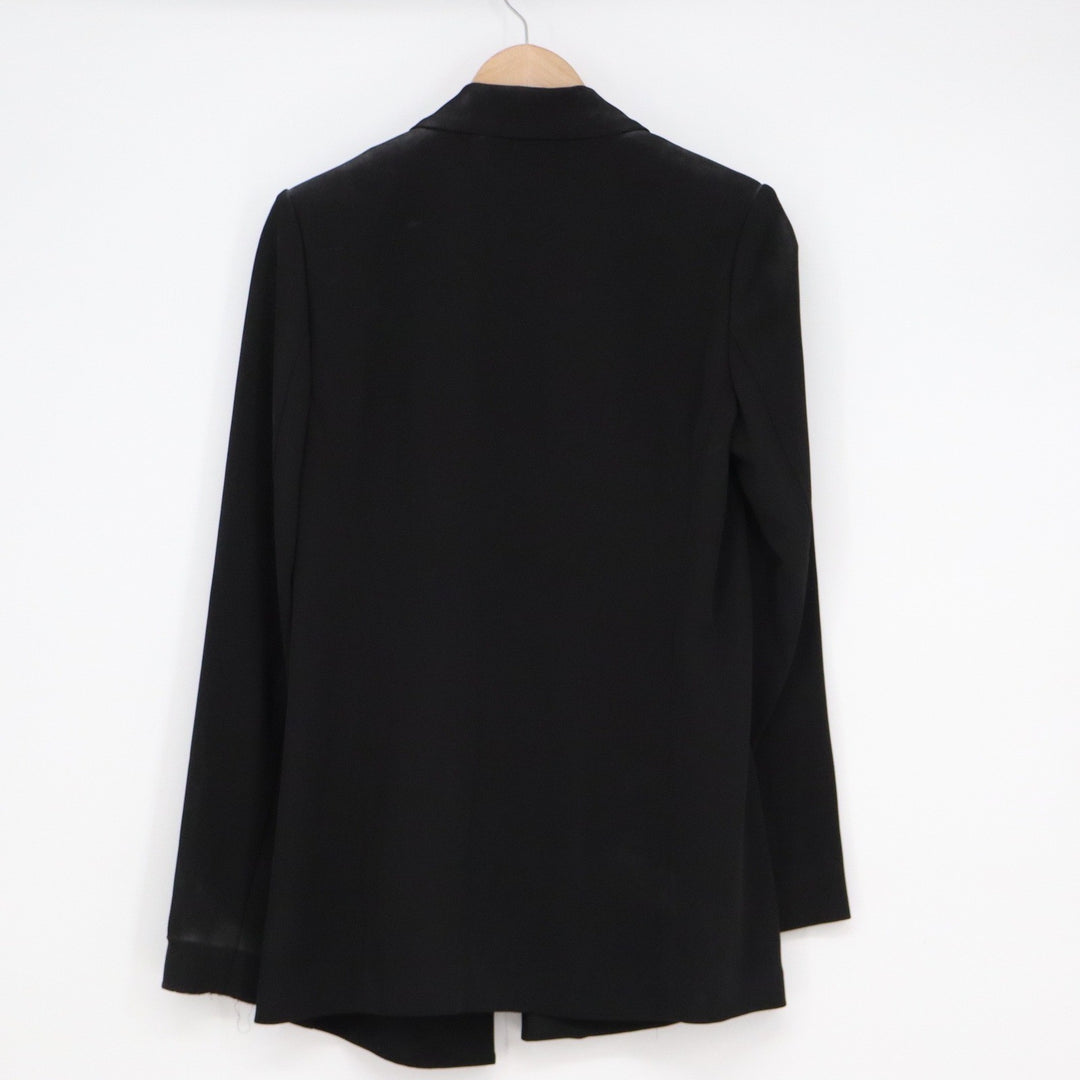 Calvin Klein Womens Black Open Front Shawl Collar Blazer Jacket 6P