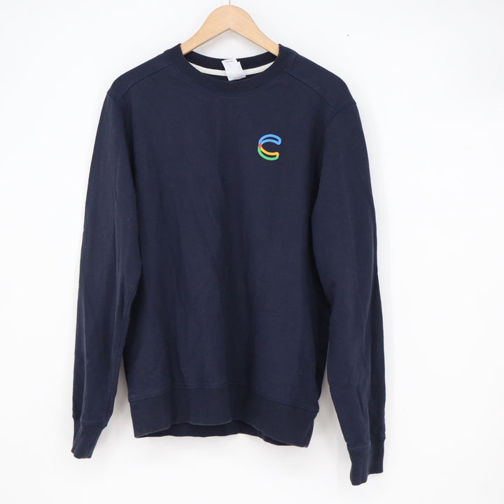 District Re-Tee Navy Blue Recycled Cotton Blend Crewneck Sweatshirt Mens Size M