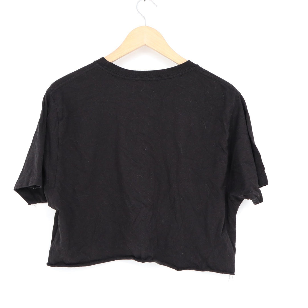 Way to Celebrate! St. Patrick's Day Crop T Shirt Womens M Black Looking For Luck