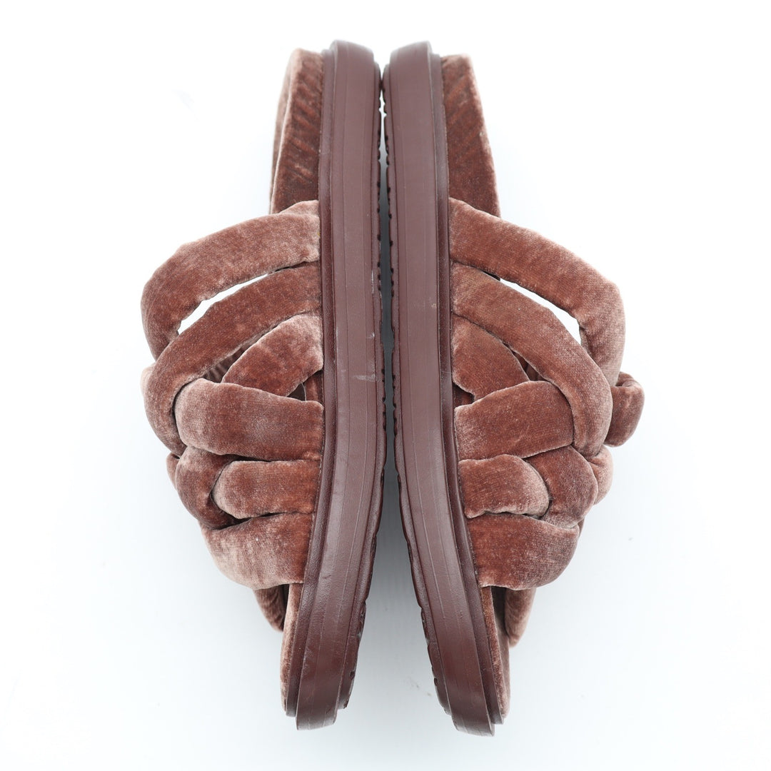 Sam Edelman Vaughn 2 Mauve Velvet Braided Slide Sandals Womens 6.5M Pink Woven