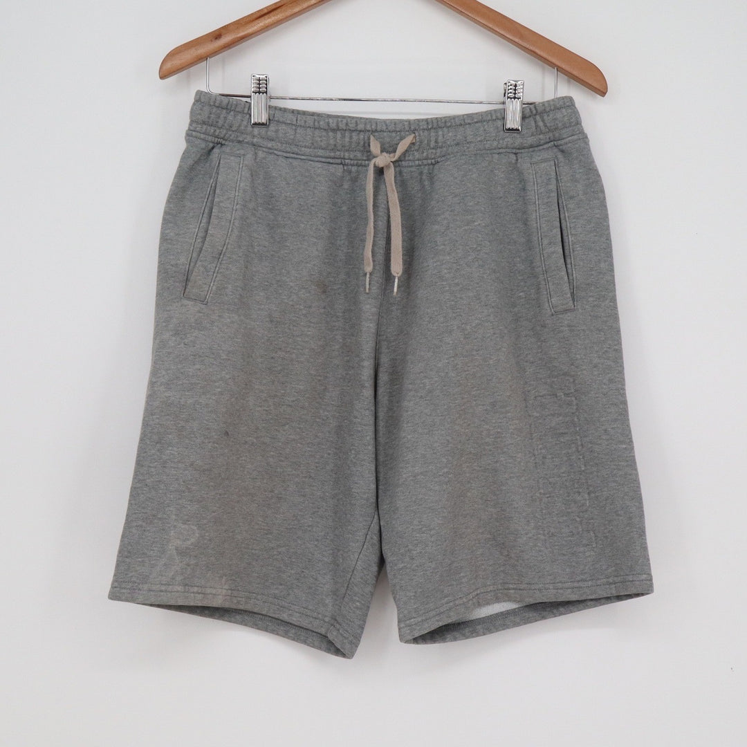 Puma Mens Fleece Lounge Shorts Heather Gray Size M Drawstring Pockets