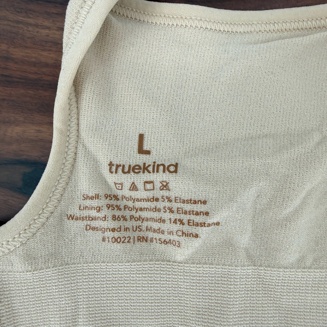 TrueKind Daily Comfort Wirefree Shaper Bra Chai Size L Seamless Comfort