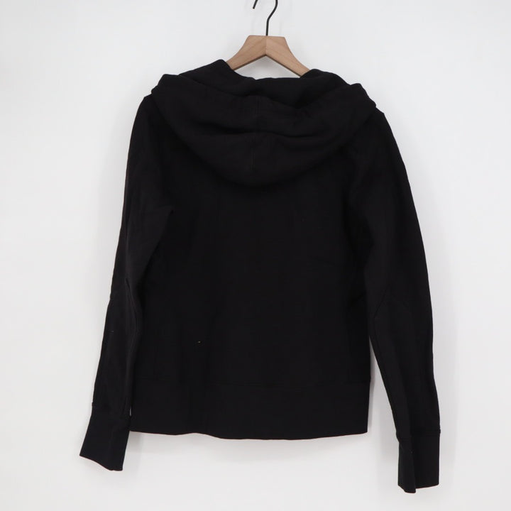 American Giant Hoodie Womens Medium Black Full Zip Cotton Logo Sherpa Lined