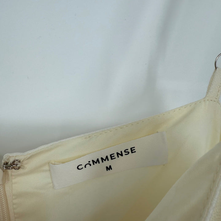 Commense Womens Maxi Dress Floral Sleeveless Casual Summer Cream Pink Size M