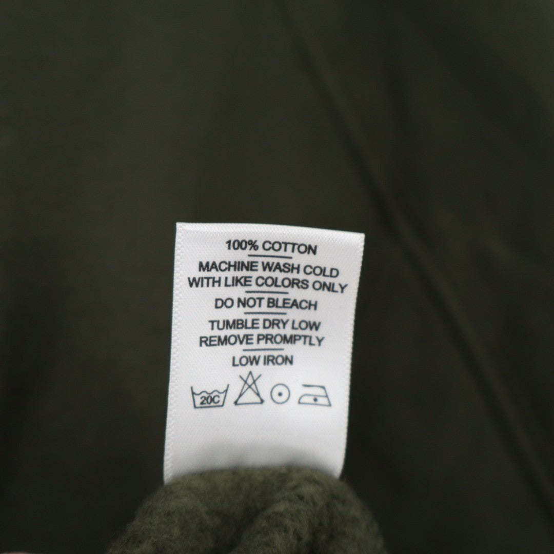 American Giant Midweight Sweatshirt Womens Medium Olive Cotton Fleece Half Zip