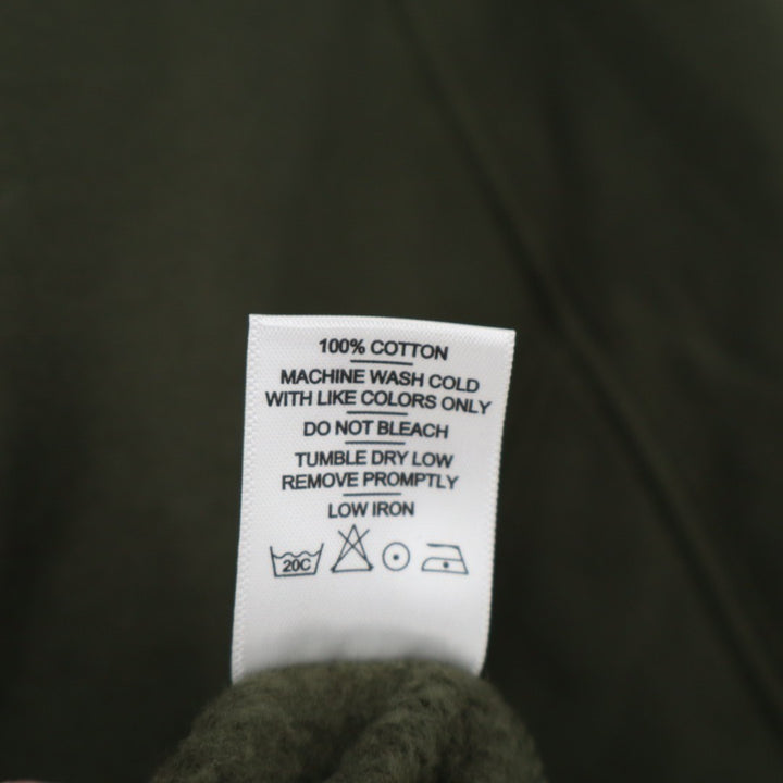 American Giant Midweight Sweatshirt Womens Medium Olive Cotton Fleece Half Zip