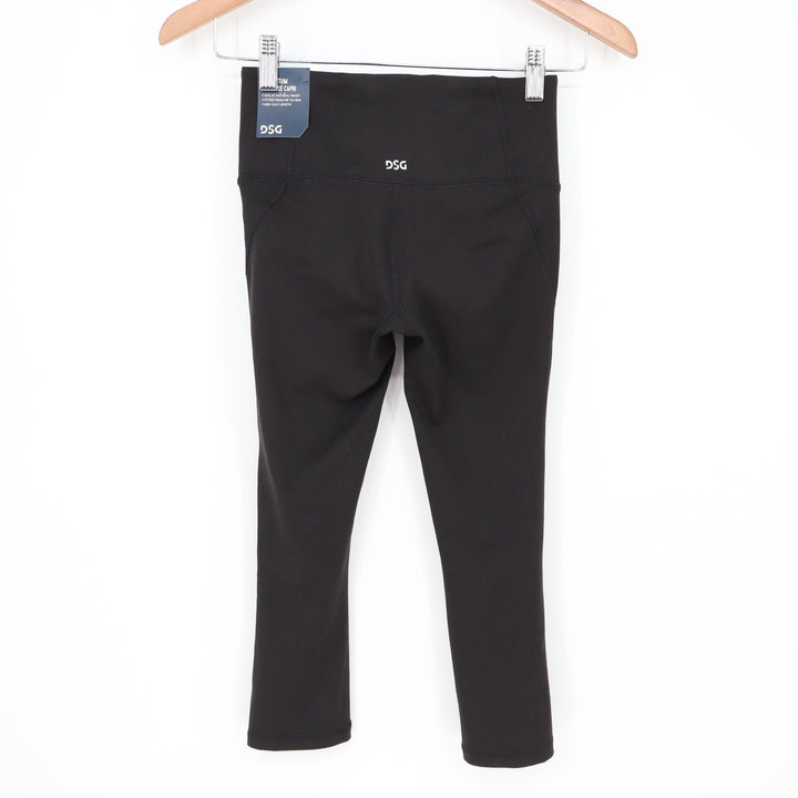 DSG Womens Momentum Capri Pure Black High Rise Leggings Size XXS
