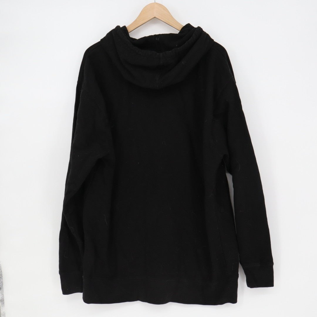 Hardcore Italians Hoodie Womens XL Black Cotton Kangaroo Pocket Long Sleeve