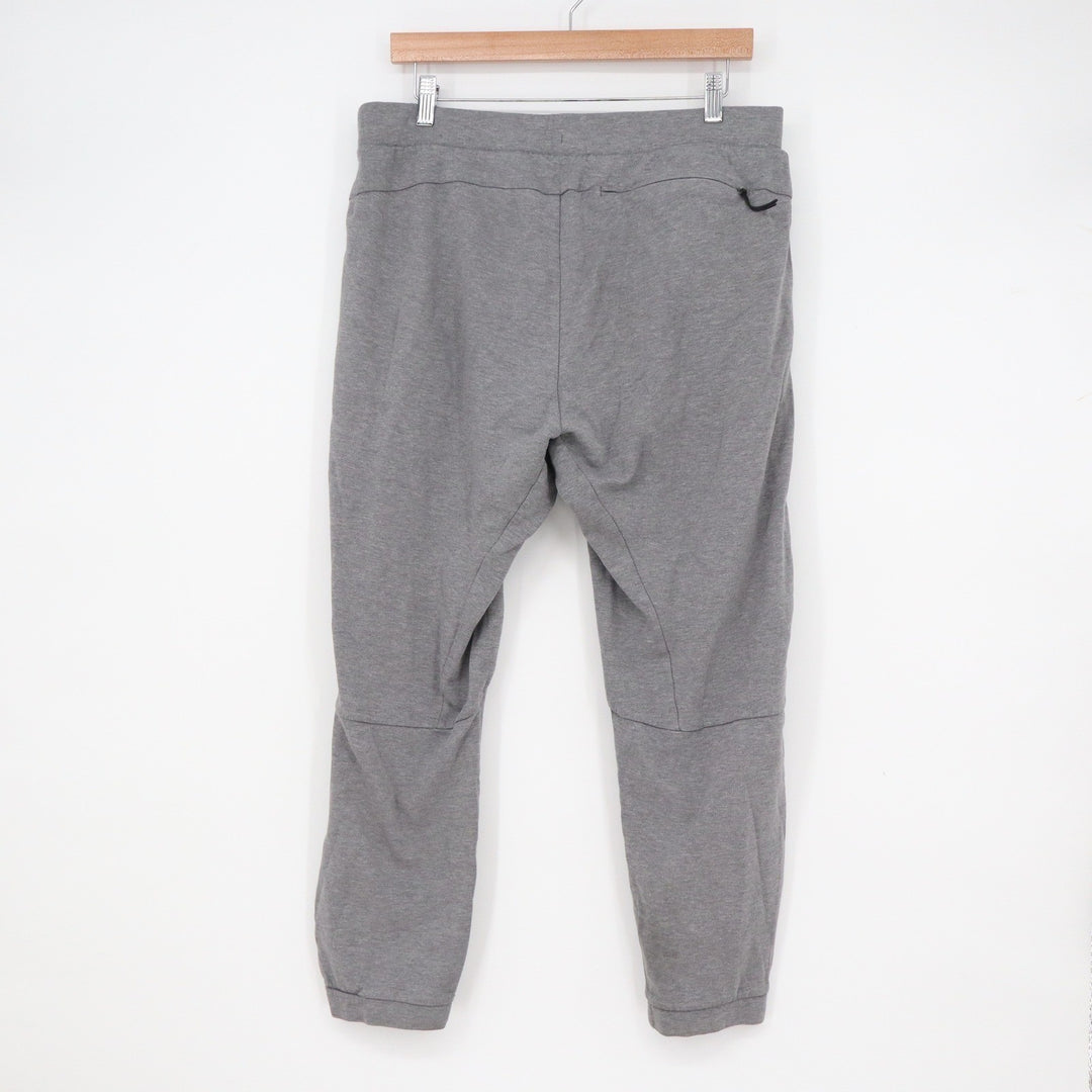 GapFit Mens Heather Gray Tapered Joggers Sweatpants Zip Pocket Large