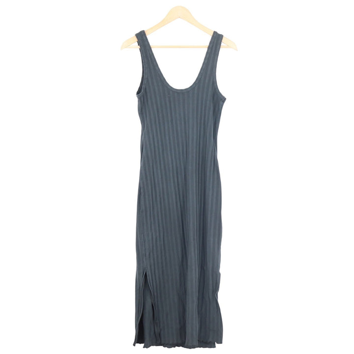 OFFLINE by Aerie OG Original Ribbed Midi Dress Charcoal Grey Sleeveless Medium