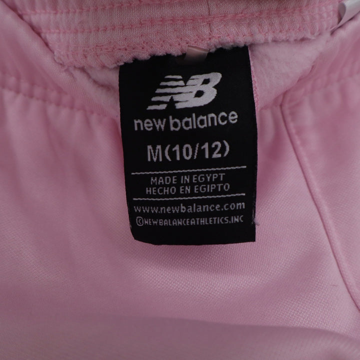 New Balance Girls Pink Joggers Athletic Track Pants Size M 10/12 Logo Activewear