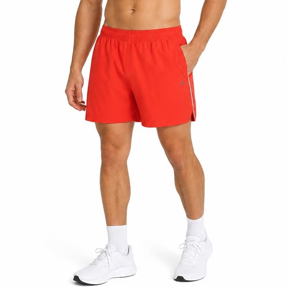 DSG Mens 5 Stride Run Shorts Red Sun Athletic Fit Built-in Brief L NEW
