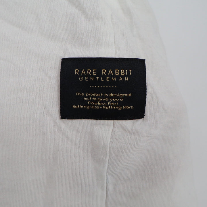 Rare Rabbit Gentleman Off White Liquid Cotton Graphic T-Shirt Mens Size M
