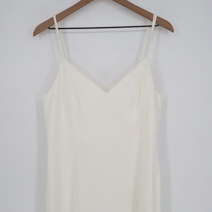 Lulus Feeling of Forever Maxi Dress Womens XL White Back Button Spaghetti Strap