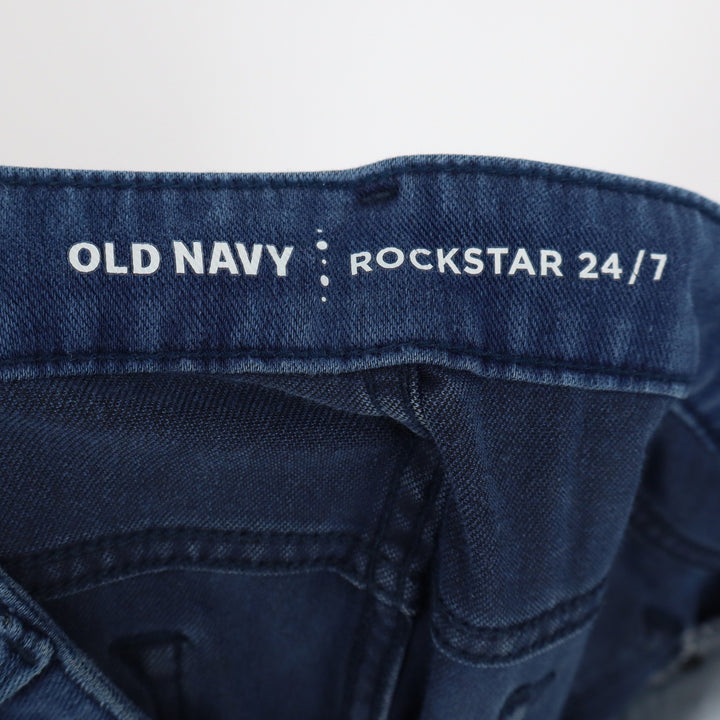 Old Navy Rockstar 24/7 Skinny Jeans Dark Wash Stretch Denim Blue Womens