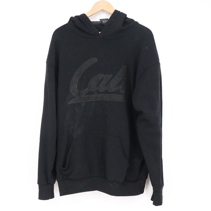 Original Deluxe Cal Black Tonal Script Hoodie Mens Large Pullover