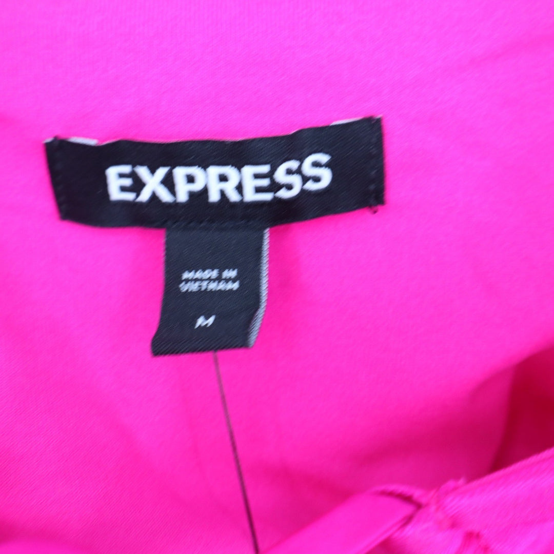 Express Hot Pink Cutout Tie Front Maxi Dress Size M NWT