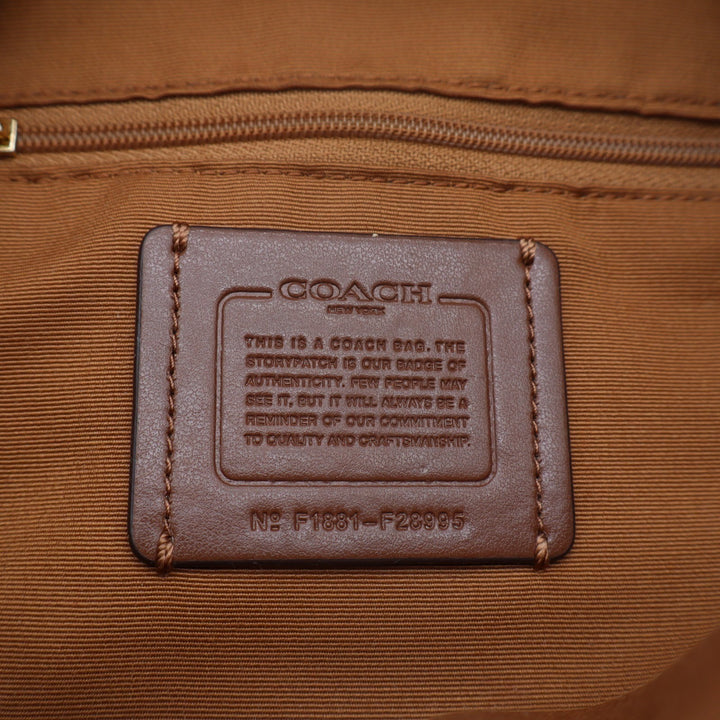 Coach Mini Charlie Womens Backpack Saddle Brown Pebbled Leather Padded Strap Bag