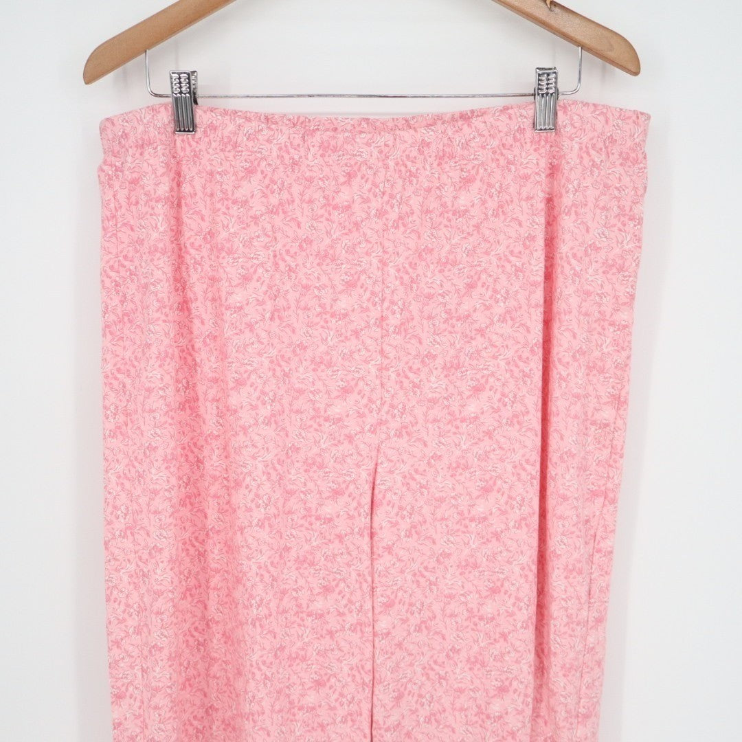 Charter Club Intimates Pajama Pants Womens XL Light Pink Ditsy Floral Print